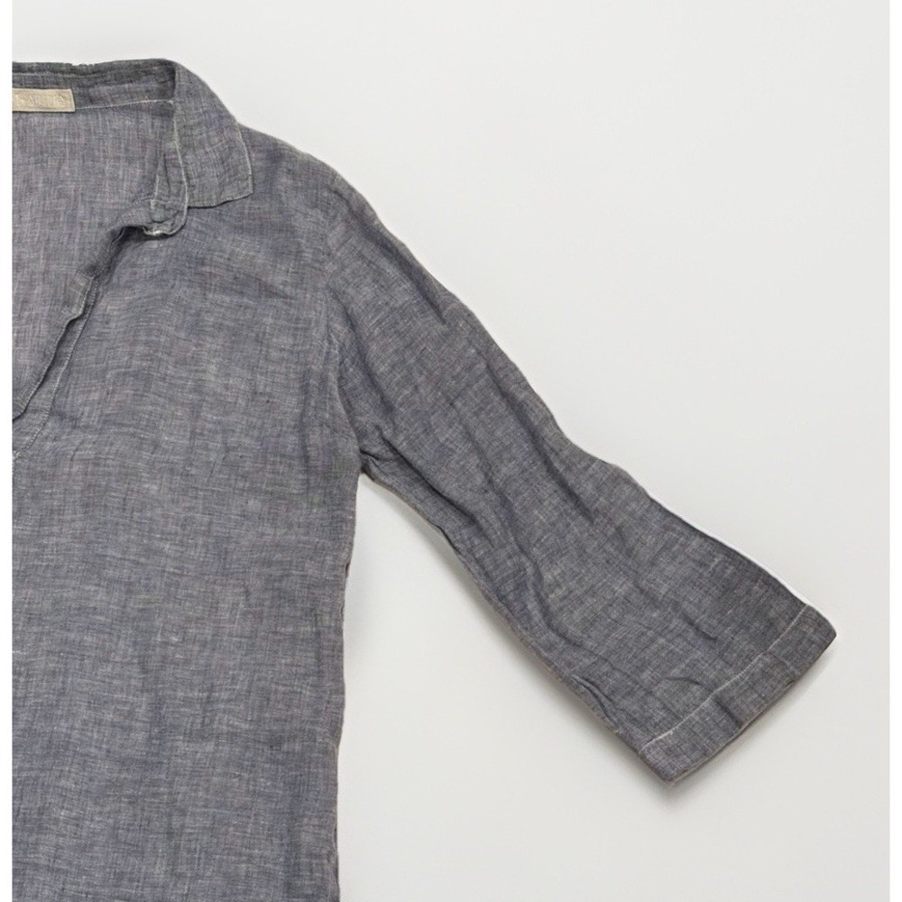 CP Shades Kendall Linen Tunic Blouse Top Size SMALL Lagenlook Coastal Minimalist - Picture 4 of 9
